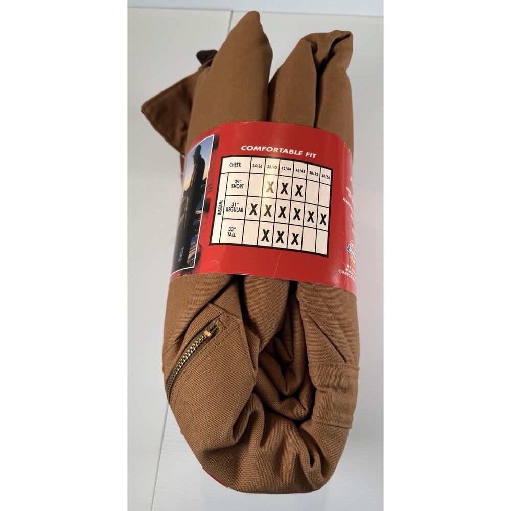 Dickies NWT Men 46/48 Brown 10oz Duck Cotton Insulated Hooded Work Coveralls - Picture 6 of 12
